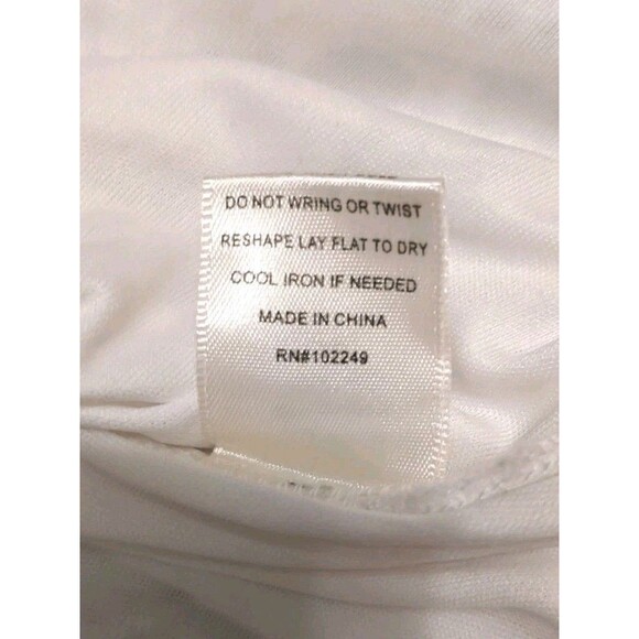 White Lacy Lined Tunic Top Size M - Picture 6 of 10